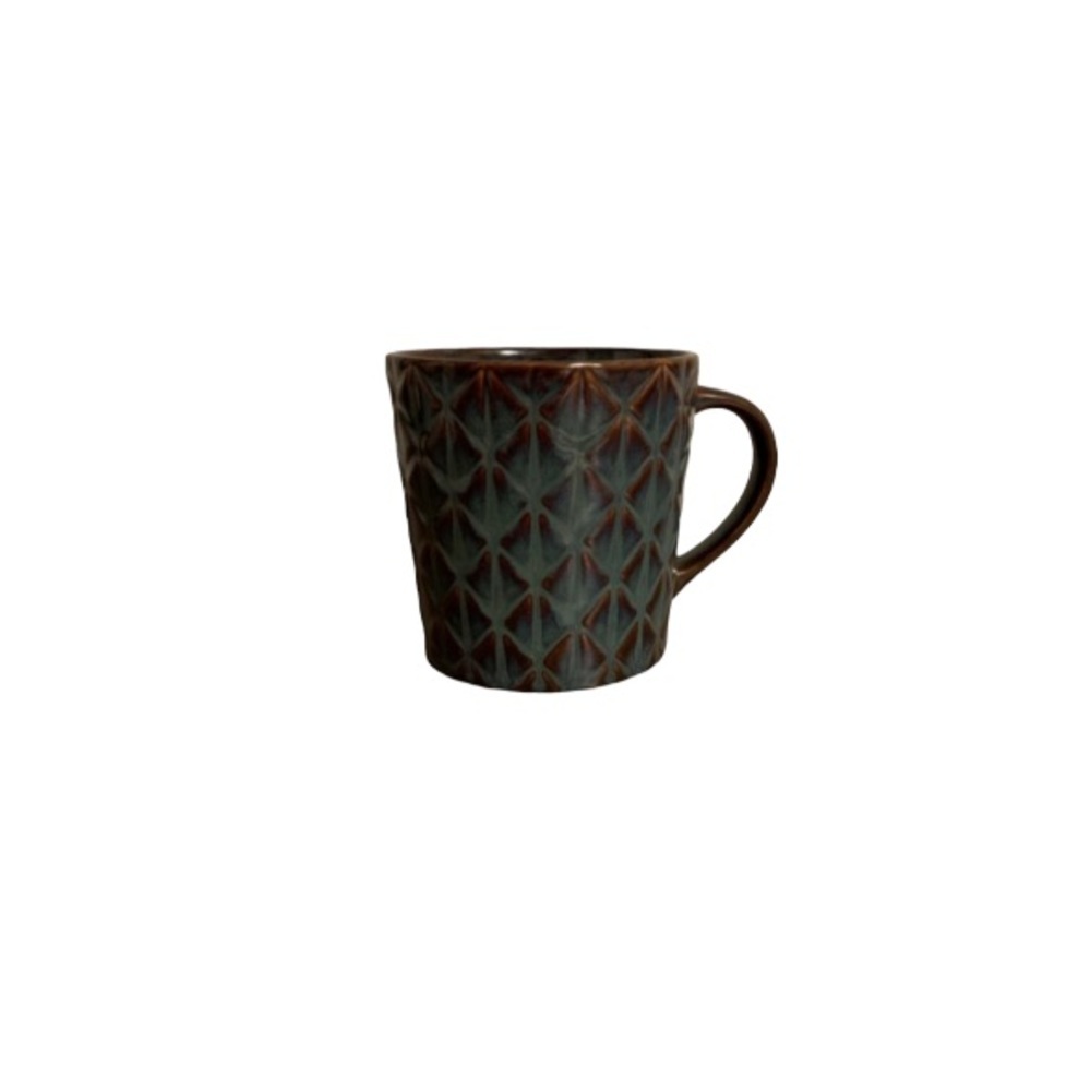 Starbucks Textured Teal and Brown Ceramic Mug